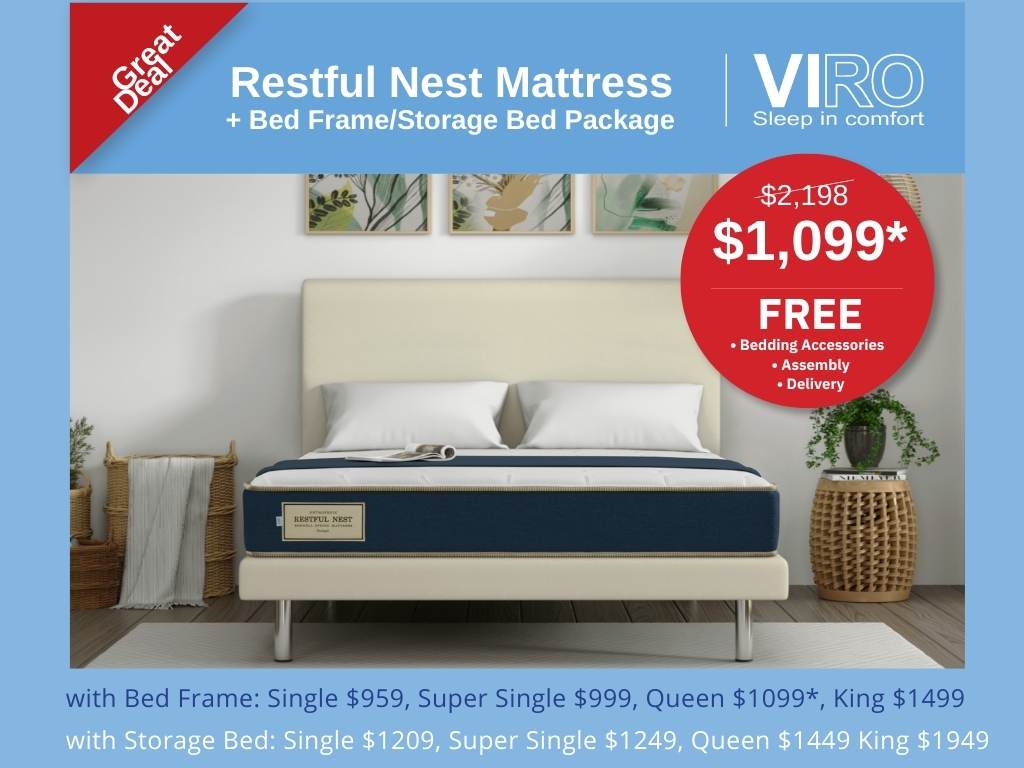 Viro Restful Nest Mattress + Bed Bundle Promo